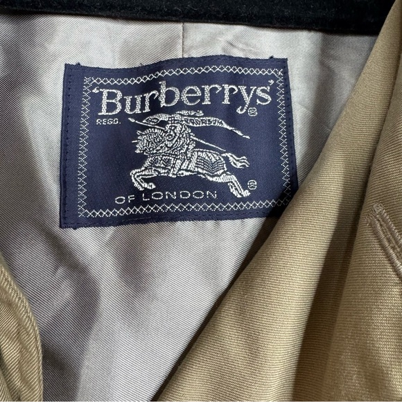 Burberrys Of London Khaki Mens Nova Check Trench Coat Jacket 44 Reg - Picture 3 of 14